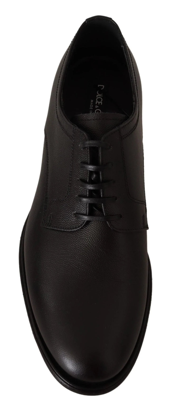 Dolce & Gabbana Black Leather Lace Up Mens Formal Derby Shoes #men, Black, Dolce & Gabbana, EU41/US8, EU42.5/US9.5, EU42/US9, EU43/US10, EU44/US11, feed-agegroup-adult, feed-color-Black, feed-gender-male, Loafers - Men - Shoes at SEYMAYKA