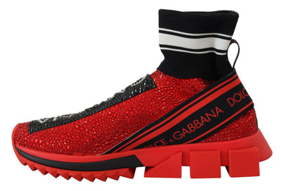 Red Bling Sorrento Sneakers Socks Shoes