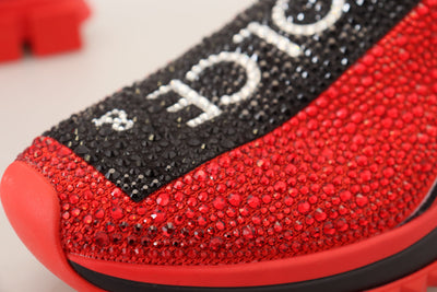 Red Bling Sorrento Sneakers Socks Shoes