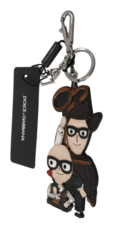 Dolce & Gabbana  Leather Dominico Stefano SICILY WESTERN Badge Keychain #women, Accessories - New Arrivals, Black, Brand_Dolce & Gabbana, Catch, Dolce & Gabbana, feed-agegroup-adult, feed-color-black, feed-gender-female, feed-size-OS, Gender_Women, Keychains - Women - Accessories, Kogan at SEYMAYKA