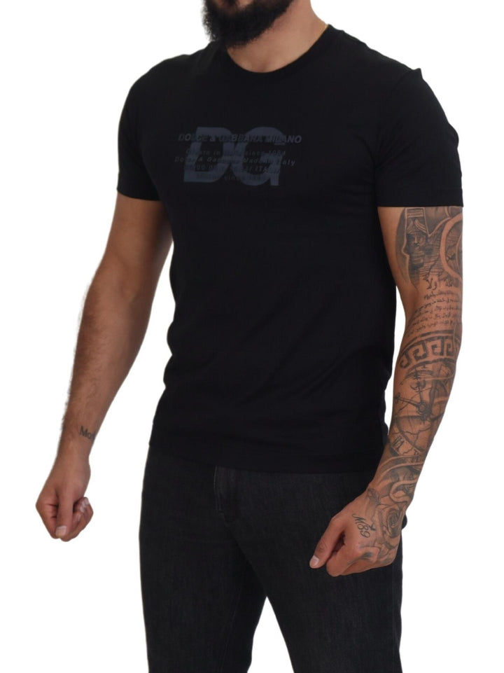 Dolce & Gabbana Black Logo Crew Neck Short Sleeves T-shirt