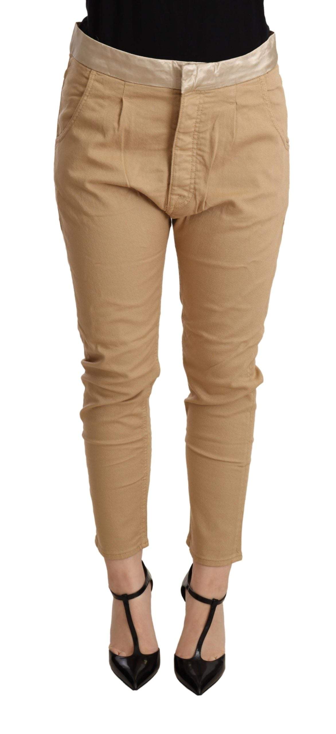 CYCLE Beige Mid Waist Slim Fit Skinny Stretch Trouser Beige, CYCLE, feed-agegroup-adult, feed-color-Beige, feed-gender-female, Jeans & Pants - Women - Clothing, W26, W28 at SEYMAYKA