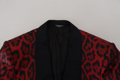Red SICILIA Leopard Formal 3 Piece Set Suit