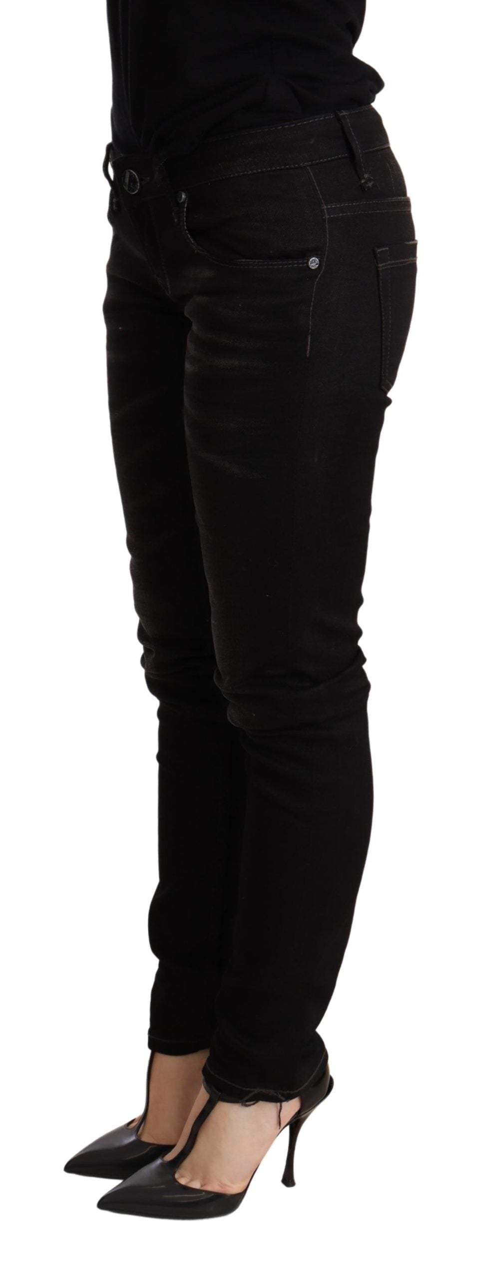 Acht Black Low Waist Skinny Denim Trouser Acht, Black, feed-agegroup-adult, feed-color-Black, feed-gender-female, Jeans & Pants - Women - Clothing, W26 at SEYMAYKA