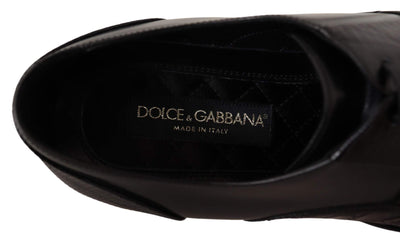 Dolce & Gabbana Black Leather Exotic Skins Formal Shoes #men, Black, Dolce & Gabbana, EU39/US6, EU40/US7, EU42/US9, EU45/US12, feed-agegroup-adult, feed-color-Black, feed-gender-male, Formal - Men - Shoes at SEYMAYKA
