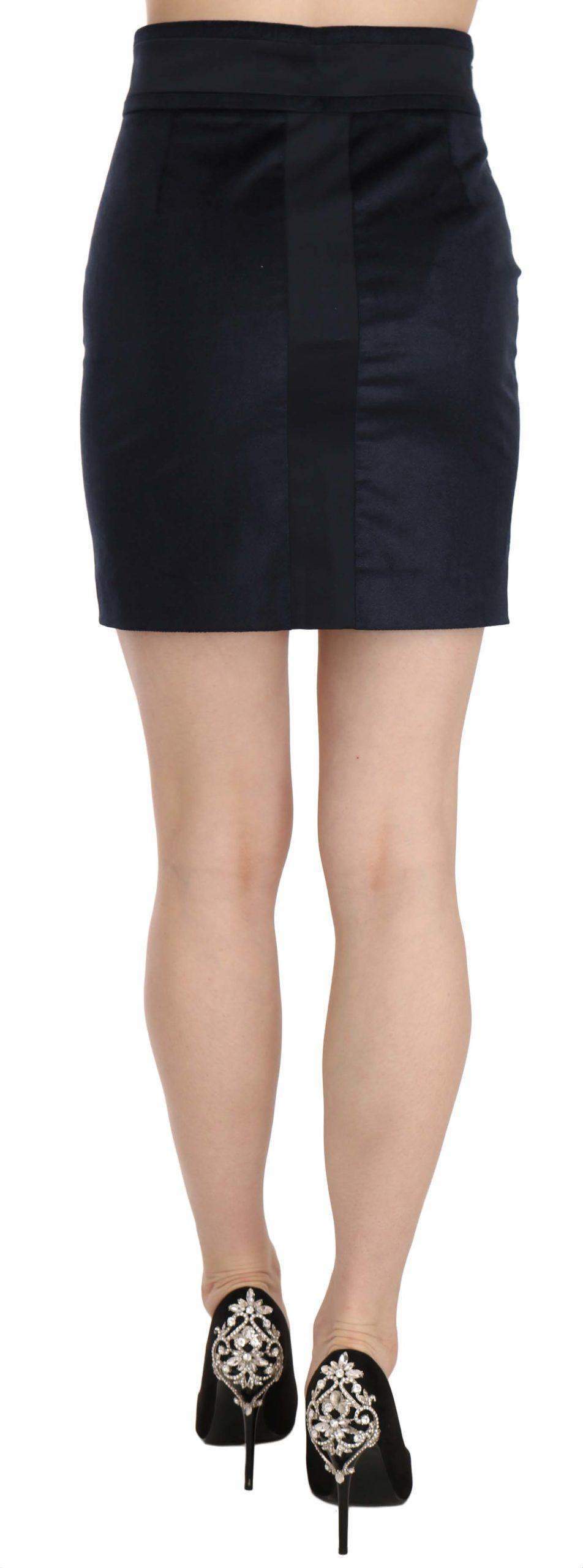 GF Ferre  Cotton Blend High Waist A-line Mini Skirt #women, Blue, Catch, feed-agegroup-adult, feed-color-blue, feed-gender-female, feed-size-IT42|M, Gender_Women, GF Ferre, IT42|M, Kogan, Skirts - Women - Clothing, Women - New Arrivals at SEYMAYKA