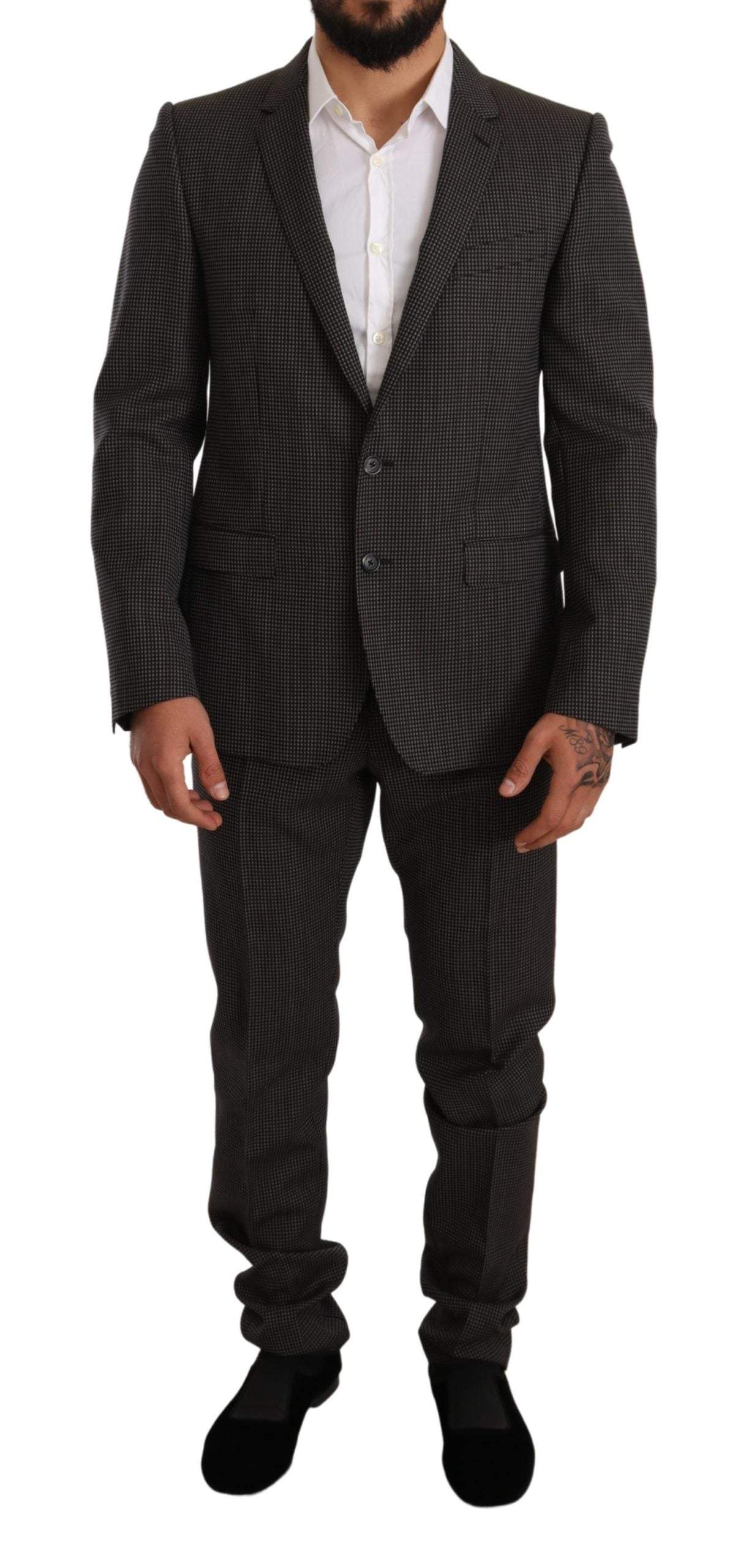 Dolce & Gabbana Black Fantasy Pattern Wool MARTINI Suit #men, Black, Dolce & Gabbana, feed-agegroup-adult, feed-color-Black, feed-gender-male, IT50 | L, Suits - Men - Clothing at SEYMAYKA