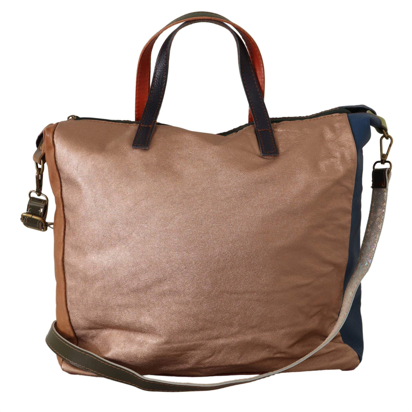 EBARRITO Multicolor Genuine Leather Shoulder Strap  Tote Bag EBARRITO, feed-1, Multicolor, Shoulder Bags - Women - Bags at SEYMAYKA