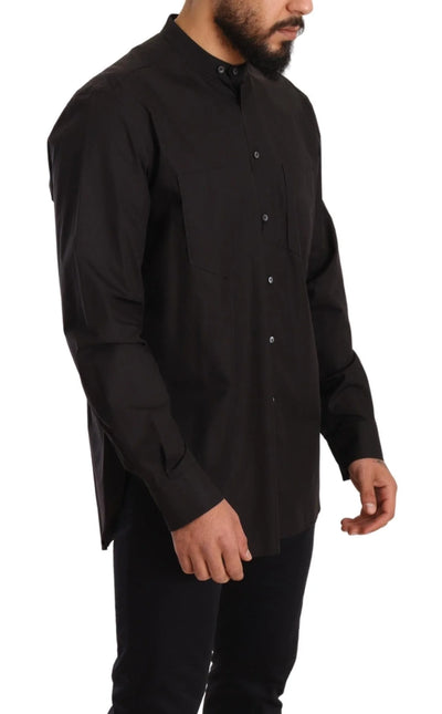 Dolce & Gabbana Black 100% Cotton Formal Dress Top Shirt #men, Black, Dolce & Gabbana, feed-agegroup-adult, feed-color-Black, feed-gender-male, IT38 | XS, IT40 | M, IT41 | L, IT44 | 3XL, Shirts - Men - Clothing at SEYMAYKA