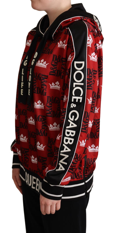 Dolce & Gabbana Multicolor DG Queen Hooded Sweatshirt Sweater