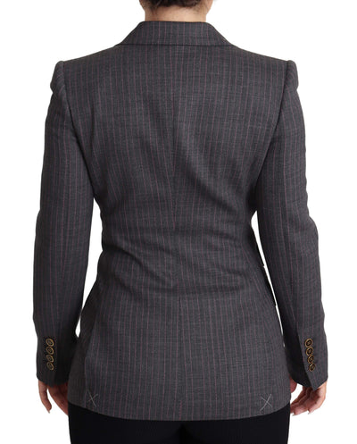 Dolce & Gabbana Gray Single Breasted Fitted Blazer Wool Jacket #women, Dolce & Gabbana, feed-agegroup-adult, feed-color-gray, feed-gender-female, feed-size-IT36 | XS, Gray, IT36 | XS, Jackets & Coats - Women - Clothing, Women - New Arrivals at SEYMAYKA