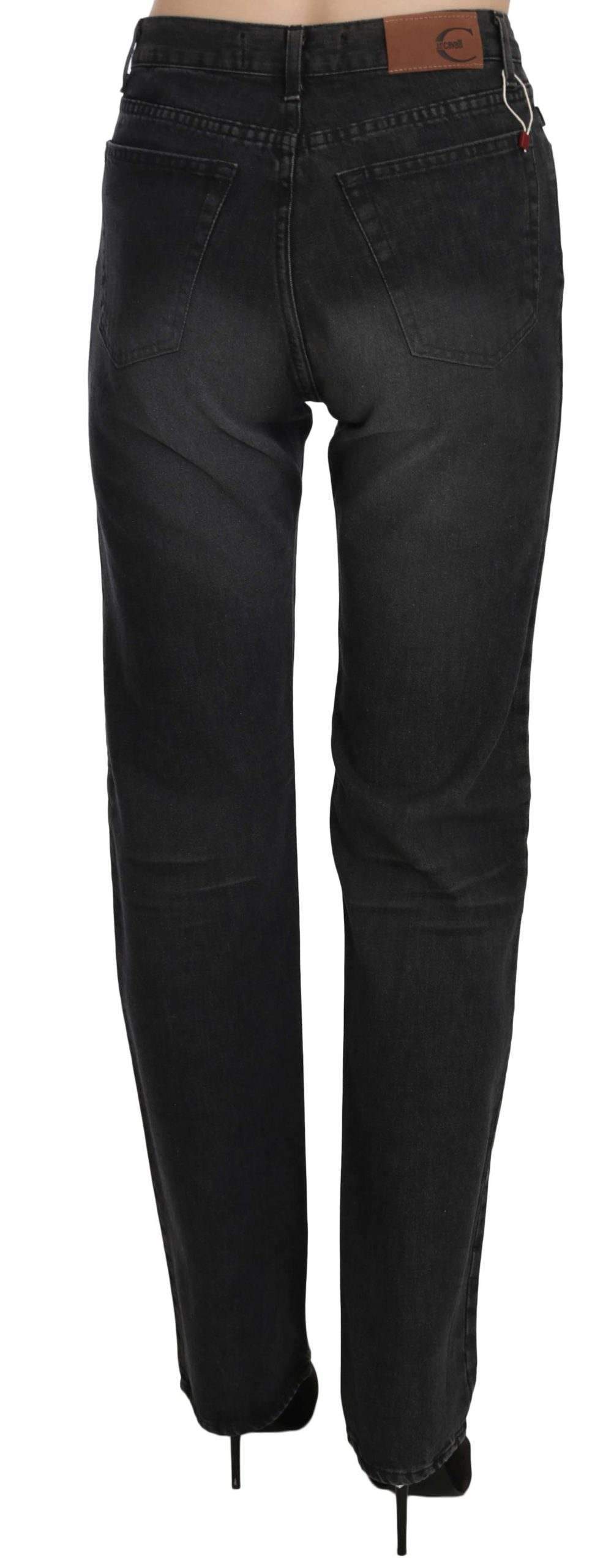 Just Cavalli Washed High Waist Straight Denim Pants Jeans #women, Black, Catch, feed-agegroup-adult, feed-color-black, feed-gender-female, feed-size-W30, Gender_Women, Jeans & Pants - Women - Clothing, Just Cavalli, Kogan, W30, Women - New Arrivals at SEYMAYKA