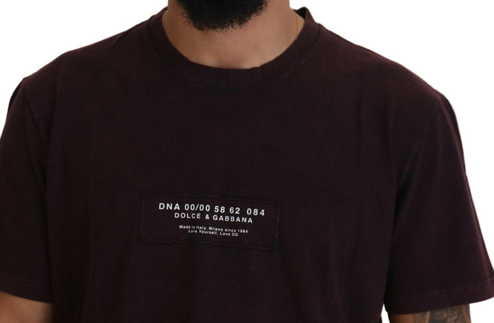 Dolce & Gabbana Bordeaux Crewneck Short Sleeve  T-shirt