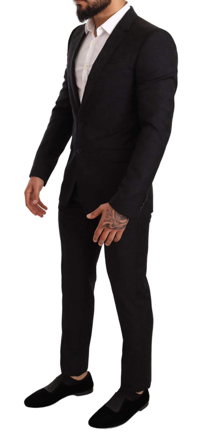 Dolce & Gabbana Black Logo Wool Slim Fit 2 Piece MARTINI Suit #men, Black, Dolce & Gabbana, feed-agegroup-adult, feed-color-Black, feed-gender-male, IT48 | M, Suits - Men - Clothing at SEYMAYKA