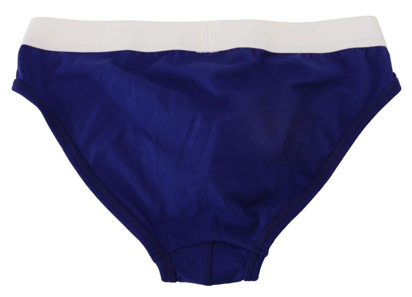 Dsquared² Blue White Logo Cotton Stretch Men Brief Underwear