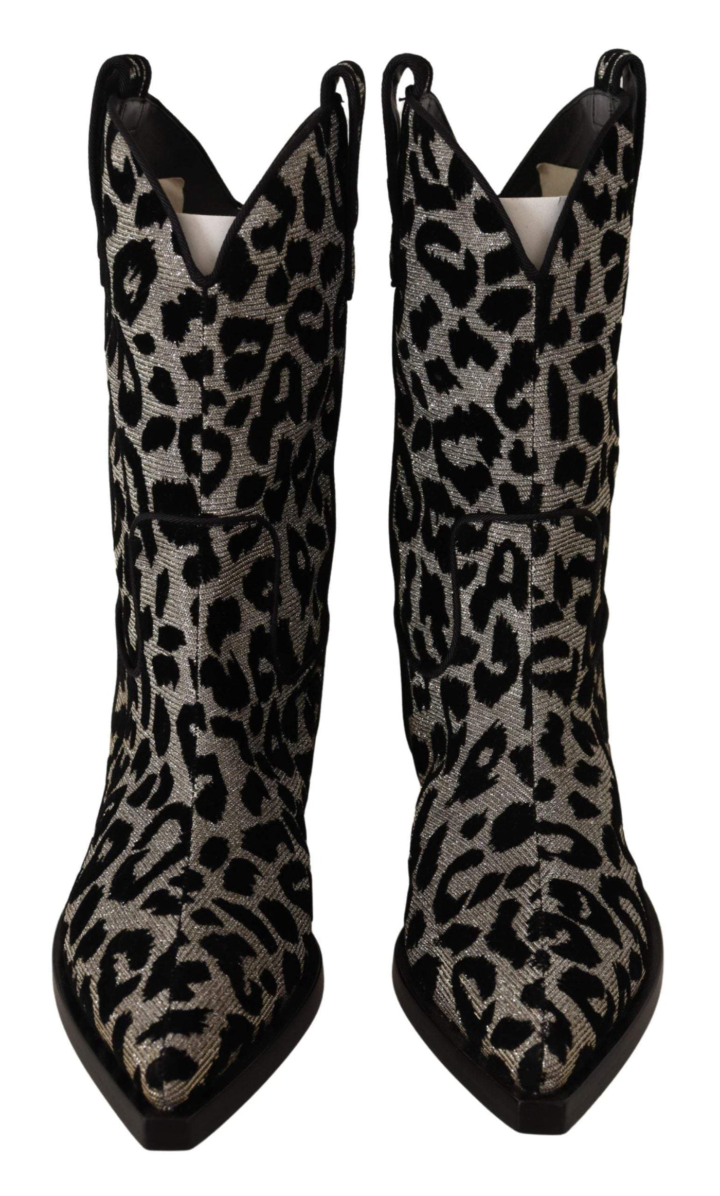 Dolce & Gabbana Gray Black Leopard Cowboy Boots Shoes #women, Black, Boots - Women - Shoes, Dolce & Gabbana, EU36/US5.5, EU37/US6.5, EU38.5/US8, EU38/US7.5, EU39/US8.5, EU40/US9.5, EU41/US10.5, feed-agegroup-adult, feed-color-Black, feed-gender-female at SEYMAYKA