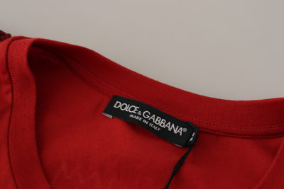 Dolce & Gabbana Red Amor Vincit Omnia Crewneck T-shirt