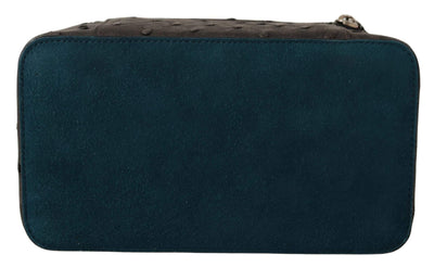 Dolce & Gabbana Gray Skin Leather Vanity Case Toiletry Shaving Bag #men, Dolce & Gabbana, feed-agegroup-adult, feed-color-Gray, feed-gender-male, Gray, Leather Accessories - Men - Bags at SEYMAYKA