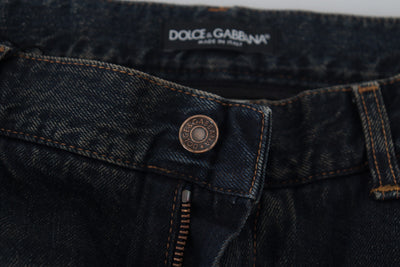 Dolce & Gabbana Blue Cotton Skinny Denim Jeans