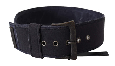Ermanno Scervino Black Leather Wide Buckle Waist Luxury Belt #women, 70 cm / 28 Inches, Accessories - New Arrivals, Belts - Women - Accessories, Black, Ermanno Scervino, feed-agegroup-adult, feed-color-black, feed-gender-female at SEYMAYKA