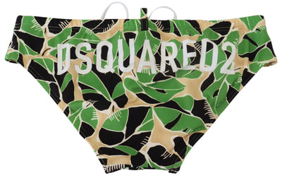 Dsquared² Multicolor Logo Printed Men Swim Brief Swimwear