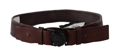 Ermanno Scervino Dark Brown Leather Wide Buckle Waist Belt #women, 70 cm / 28 Inches, Accessories - New Arrivals, Belts - Women - Accessories, Brown, Ermanno Scervino, feed-agegroup-adult, feed-color-brown, feed-gender-female at SEYMAYKA