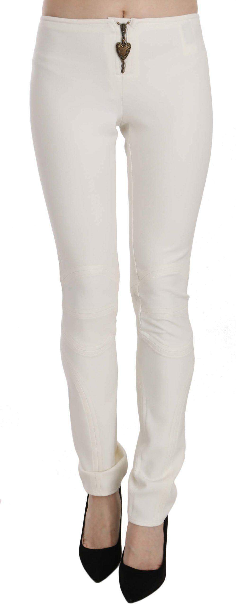 Just Cavalli  Mid Waist Skinny Dress Trousers Pants #women, Catch, feed-agegroup-adult, feed-color-white, feed-gender-female, feed-size-IT38|XS, feed-size-IT42|M, Gender_Women, IT38|XS, IT42|M, Jackets & Coats - Women - Clothing, Just Cavalli, Kogan, White, Women - New Arrivals at SEYMAYKA