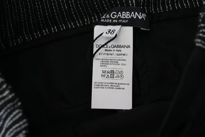 Dolce & Gabbana Black Straight Fit Cotton Pants