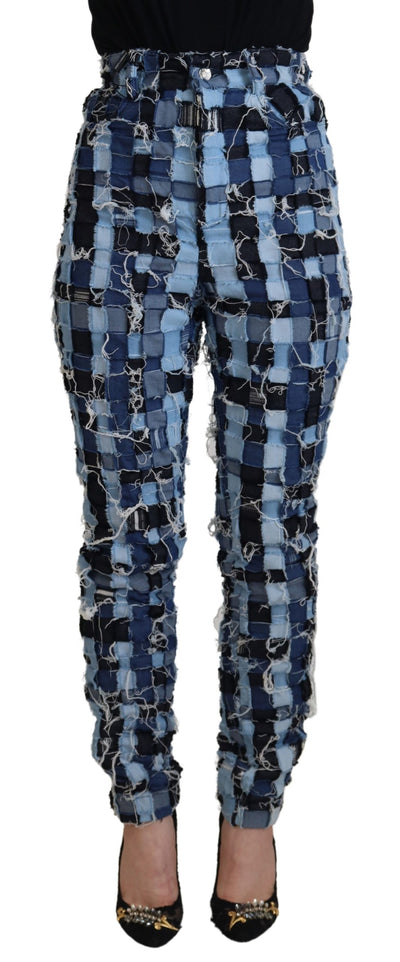 Dolce & Gabbana Multicolor Patchwork Cotton Denim Jeans