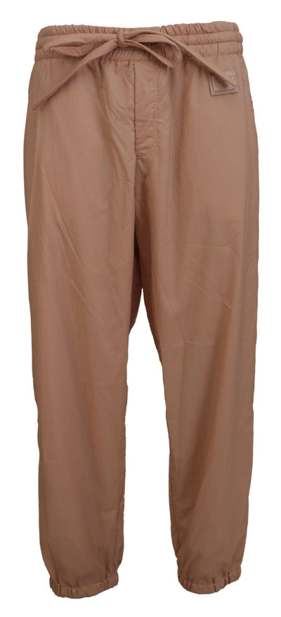 Dolce & Gabbana Peach Solid Men Sweatpants Pants