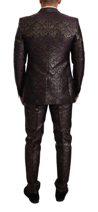 Dolce & Gabbana Purple Gold Brocade Slim 3 Piece SICILIA Suit #men, Dolce & Gabbana, feed-agegroup-adult, feed-color-Purple, feed-gender-male, IT50 | L, Purple, Suits - Men - Clothing at SEYMAYKA
