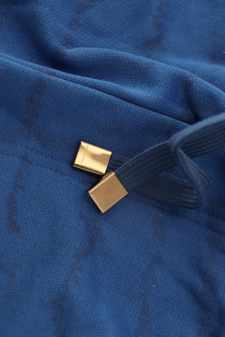 Dolce & Gabbana Blue Cotton Printed Bermuda Shorts
