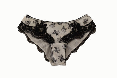 Dolce & Gabbana White Floral Lace Satin Briefs Underwear Dolce & Gabbana, feed-1, IT1 | XS, IT4 | L, Underwear - Women - Clothing, White at SEYMAYKA