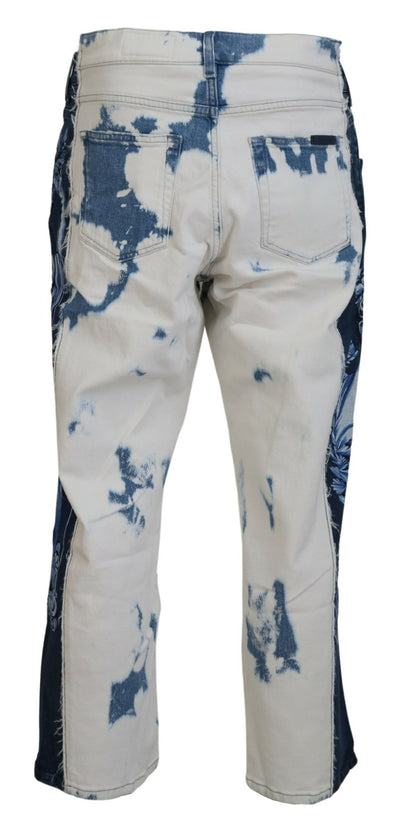 Dolce & Gabbana Blue Ceasar Denim Cotton Loose Fit Jeans