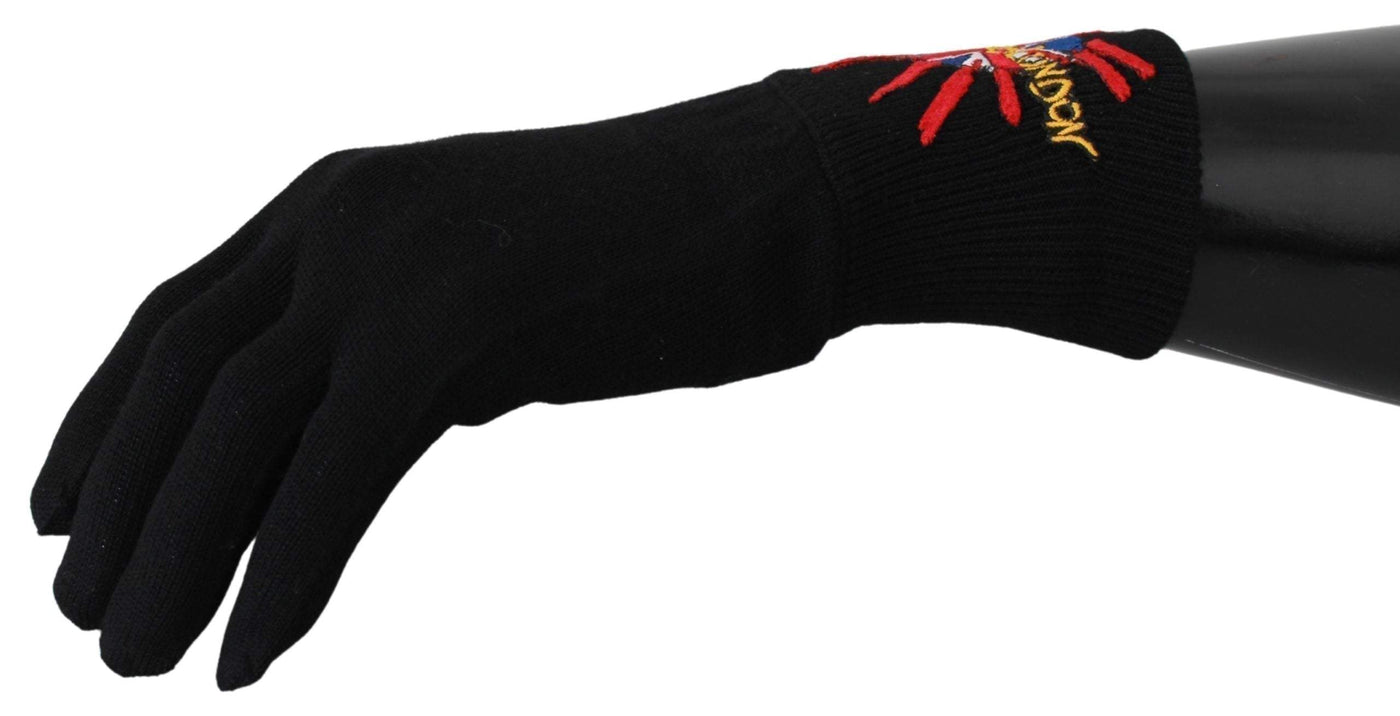 Dolce & Gabbana  Black #DGLovesLondon Embroidered Wool Gloves #men, Accessories - New Arrivals, Black, Brand_Dolce & Gabbana, Catch, Dolce & Gabbana, feed-agegroup-adult, feed-color-black, feed-gender-male, feed-size-OS, Gender_Men, Gloves - Men - Accessories, Kogan at SEYMAYKA