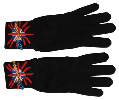 Dolce & Gabbana  Black #DGLovesLondon Embroidered Wool Gloves #men, Accessories - New Arrivals, Black, Brand_Dolce & Gabbana, Catch, Dolce & Gabbana, feed-agegroup-adult, feed-color-black, feed-gender-male, feed-size-OS, Gender_Men, Gloves - Men - Accessories, Kogan at SEYMAYKA