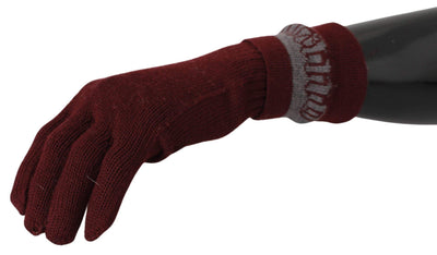 John Galliano Maroon Elastic Wrist Length Mitten Designer Logo Gloves #women, Accessories - New Arrivals, Bordeaux, Catch, feed-agegroup-adult, feed-color-bordeaux, feed-gender-female, feed-size-OS, Gender_Women, Gloves - Women - Accessories, John Galliano, Kogan at SEYMAYKA