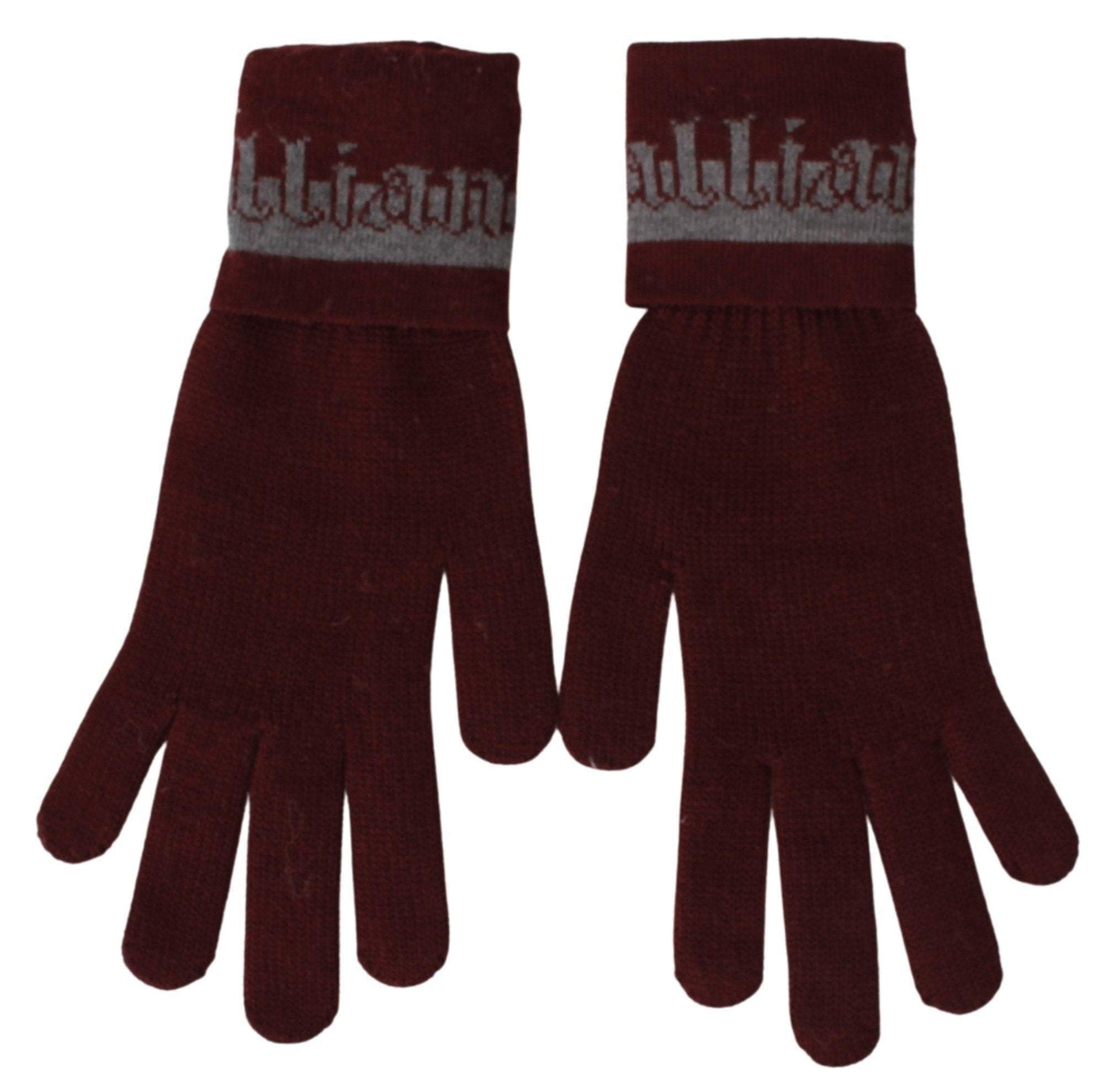 John Galliano Maroon Elastic Wrist Length Mitten Designer Logo Gloves #women, Accessories - New Arrivals, Bordeaux, Catch, feed-agegroup-adult, feed-color-bordeaux, feed-gender-female, feed-size-OS, Gender_Women, Gloves - Women - Accessories, John Galliano, Kogan at SEYMAYKA