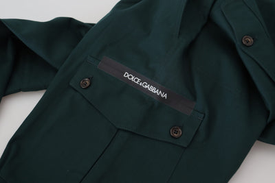 Dolce & Gabbana Green Cargo Cotton Stretch Jeans Pant
