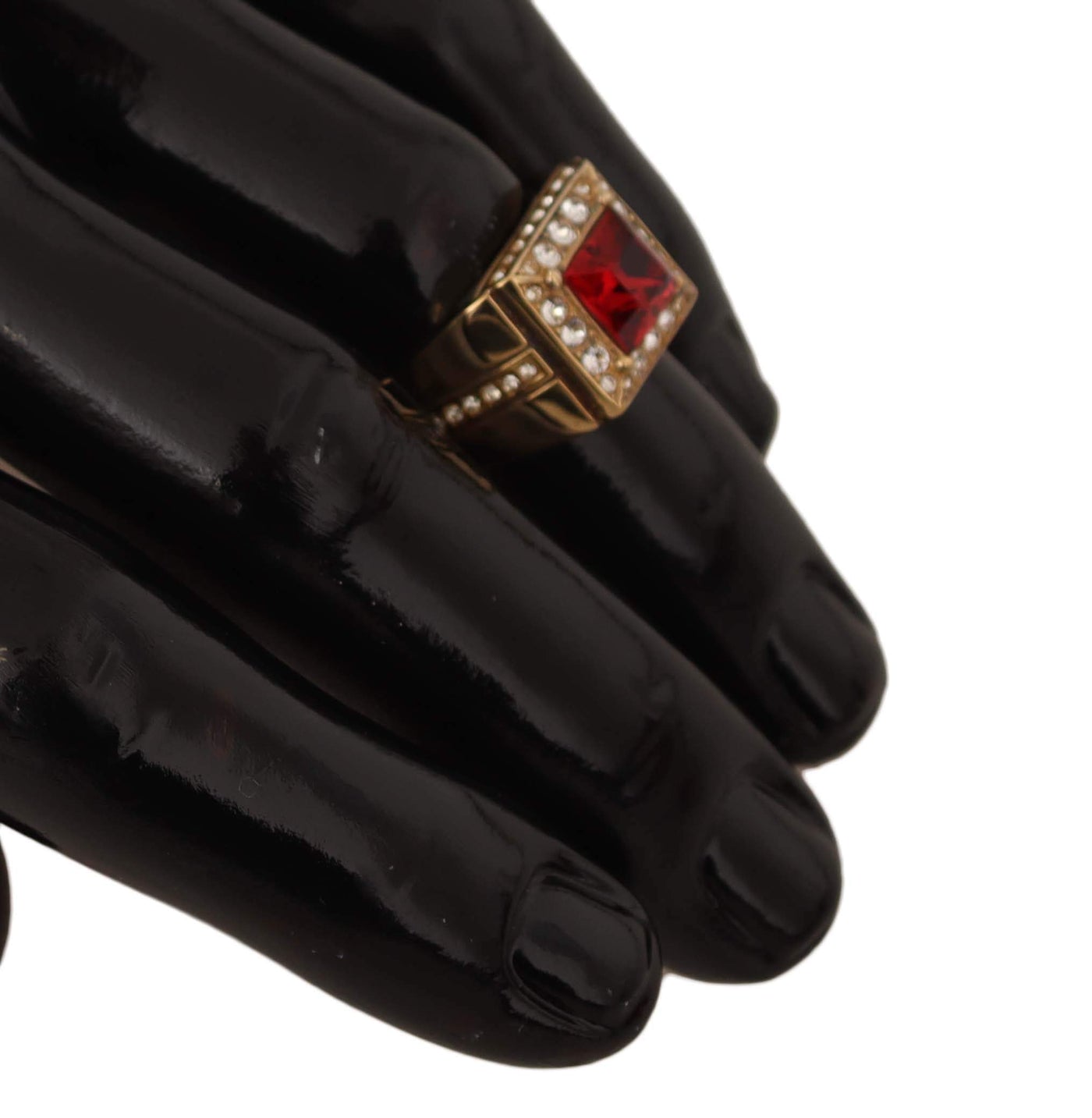 Dolce & Gabbana Gold Plated 925 Silver Red Crystal Ring Dolce & Gabbana, EU62 | US10.5, feed-agegroup-adult, feed-color-Gold, feed-gender-female, Gold, Rings - Women - Jewelry at SEYMAYKA