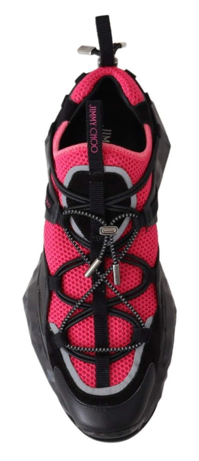 Jimmy Choo Diamond Black Pink Leather Sneaker #women, Black | Silver, EU39.5/US9.5, EU39/US9, EU40/US10, feed-agegroup-adult, feed-color-black, feed-color-silver, feed-gender-female, feed-size-US10, feed-size-US9, Gender_Women, Jimmy Choo, Shoes - New Arrivals, Sneakers - Women - Shoes at SEYMAYKA