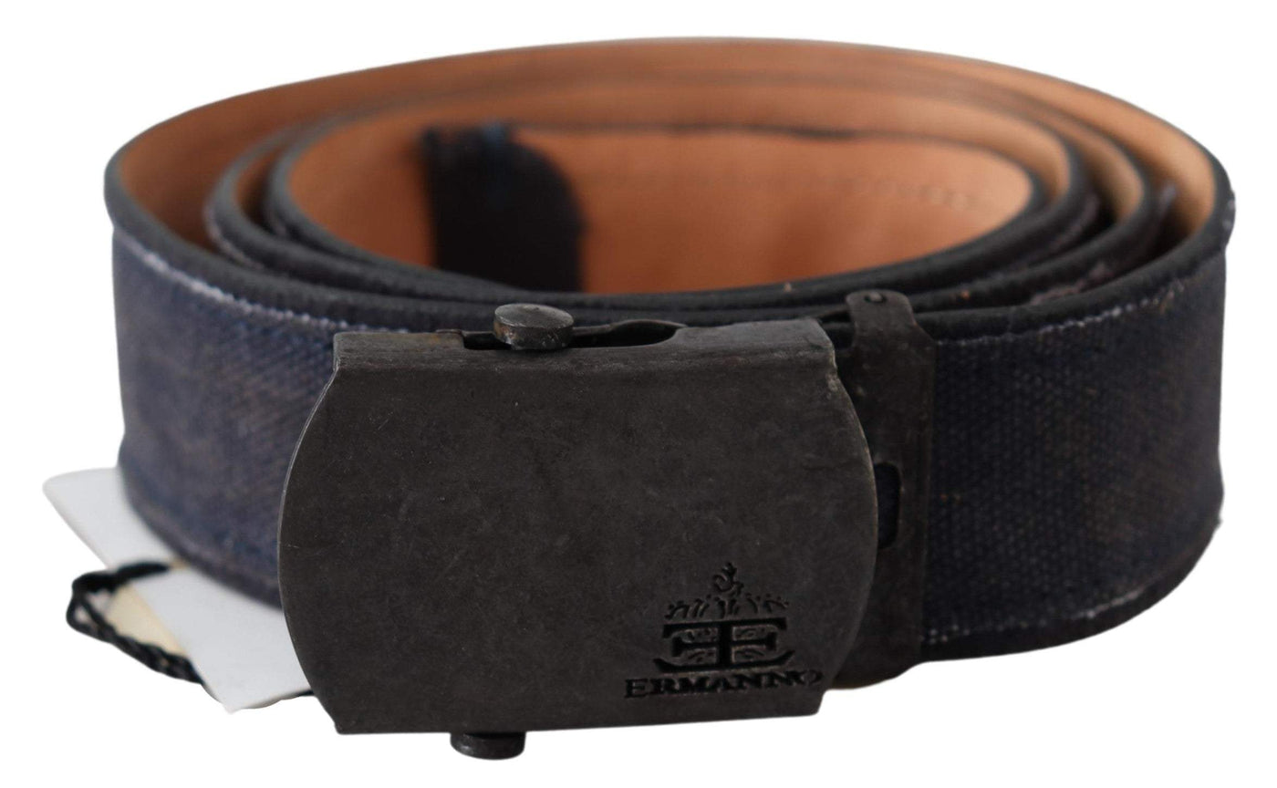 Ermanno Scervino Blue Leather Ratchet Buckle Belt #women, 85 cm / 34 Inches, Accessories - New Arrivals, Belts - Women - Accessories, Blue, Ermanno Scervino, feed-agegroup-adult, feed-color-blue, feed-gender-female at SEYMAYKA