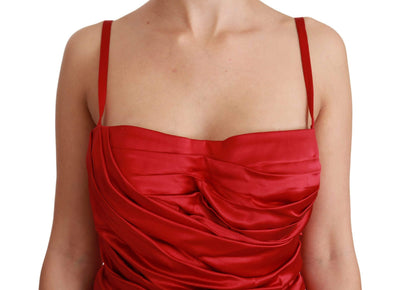 Dolce & Gabbana Red Silk Stretch Mermaid Bodycon Dress #women, Brand_Dolce & Gabbana, Catch, Clothing_Dress, Dolce & Gabbana, Dresses - Women - Clothing, feed-agegroup-adult, feed-color-red, feed-gender-female, feed-size-IT36 | XS, feed-size-IT46|XL, Gender_Women, IT36 | XS, IT46|XL, Kogan, Red, Women - New Arrivals at SEYMAYKA
