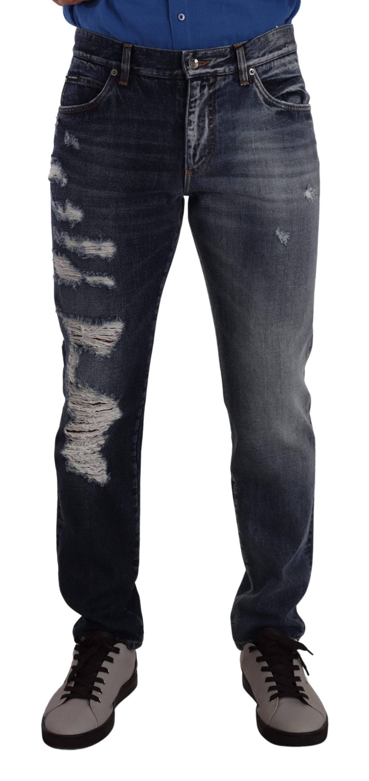 Dolce & Gabbana Blue Cotton Regular Denim Trousers Jeans #men, Blue, Dolce & Gabbana, feed-1, IT48 | M, Jeans & Pants - Men - Clothing at SEYMAYKA