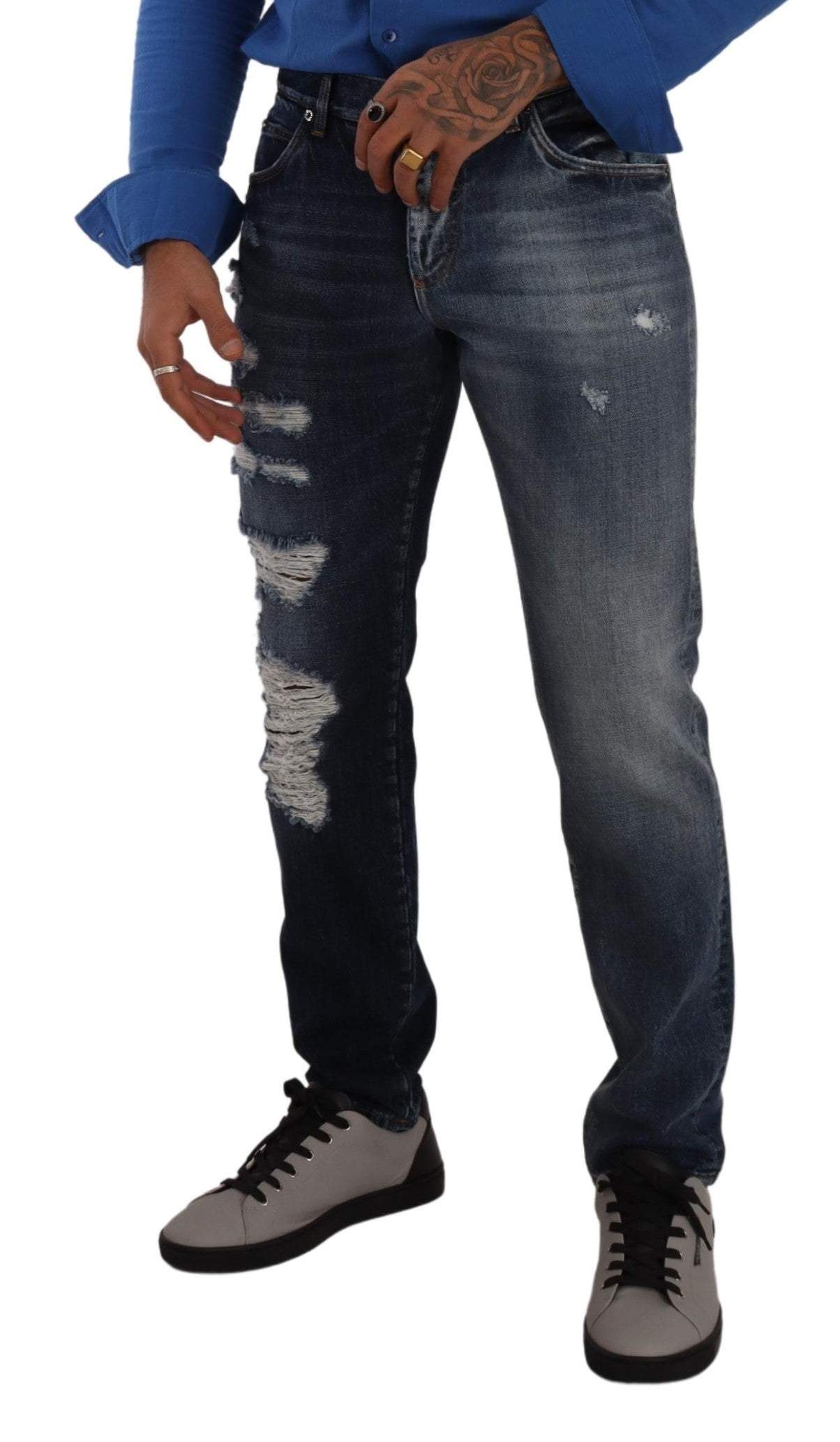 Dolce & Gabbana Blue Cotton Regular Denim Trousers Jeans #men, Blue, Dolce & Gabbana, feed-1, IT48 | M, Jeans & Pants - Men - Clothing at SEYMAYKA