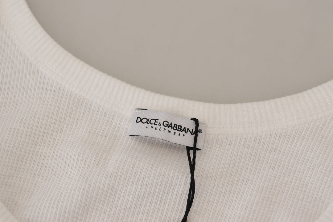 Dolce & Gabbana Cotton White Tank Sleeveless Underwear T-shirt