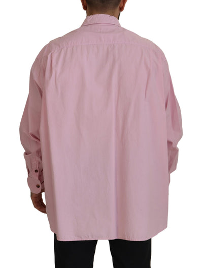 Dolce & Gabbana Pink Casual Button Down Long Sleeves Shirt