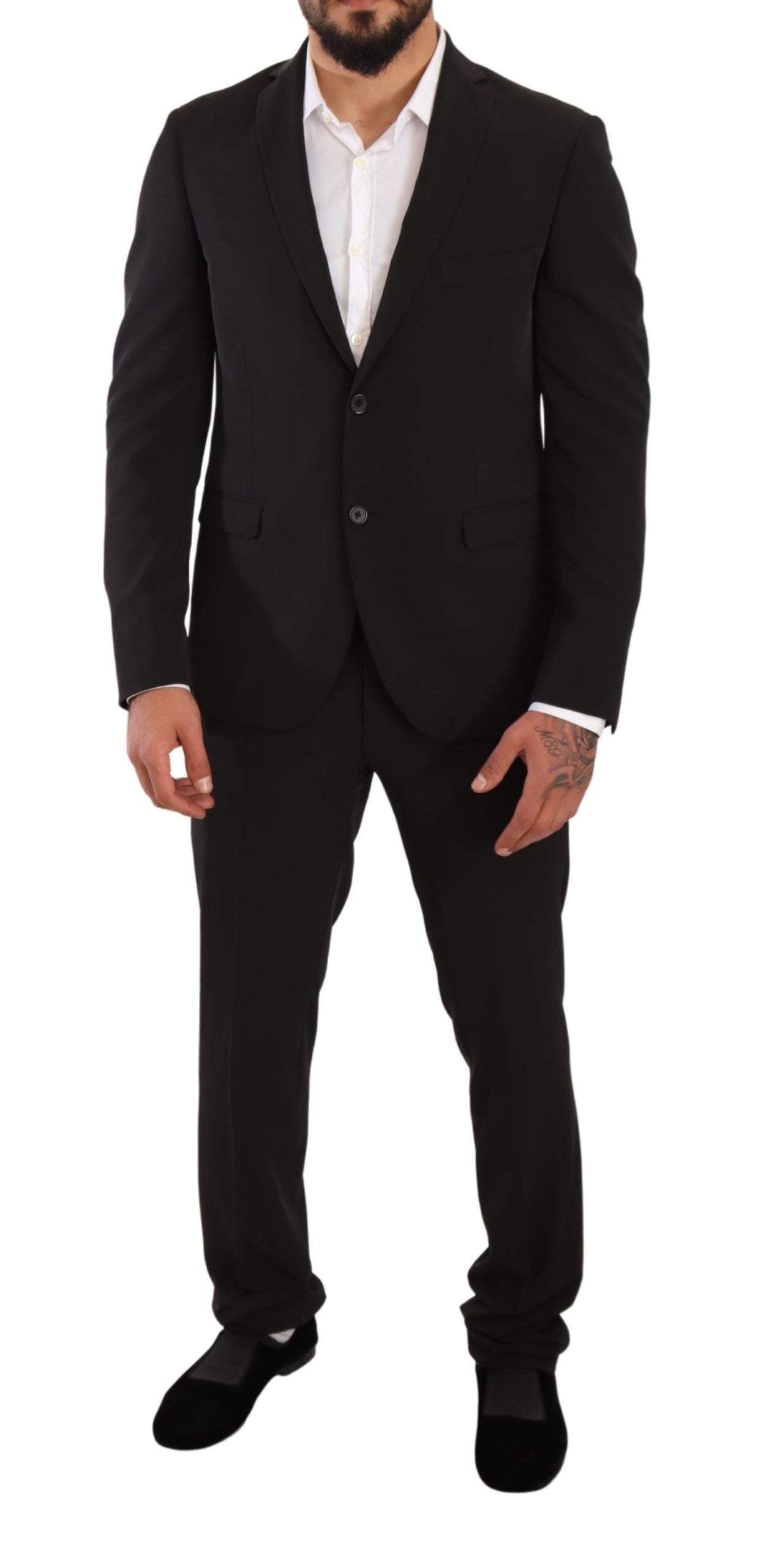 Domenico Tagliente Black Polyester Slim 2 Piece Set TAGLIENTE Suit #men, Black, Domenico Tagliente, feed-agegroup-adult, feed-color-Black, feed-gender-male, IT50 | L, Suits - Men - Clothing at SEYMAYKA