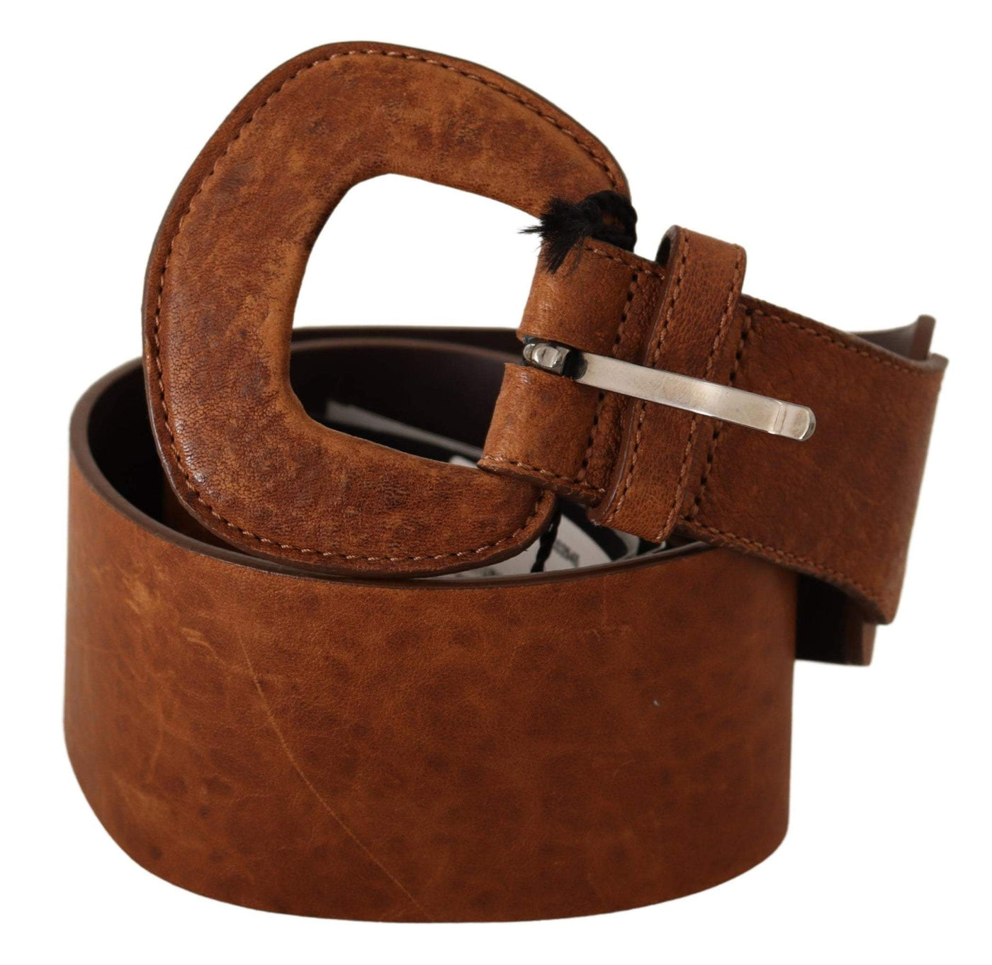 Costume National Brown Leather Fashion Waist Buckle Belt 80 cm / 32 Inches, Belts - Women - Accessories, Brown, Costume National, feed-1 at SEYMAYKA