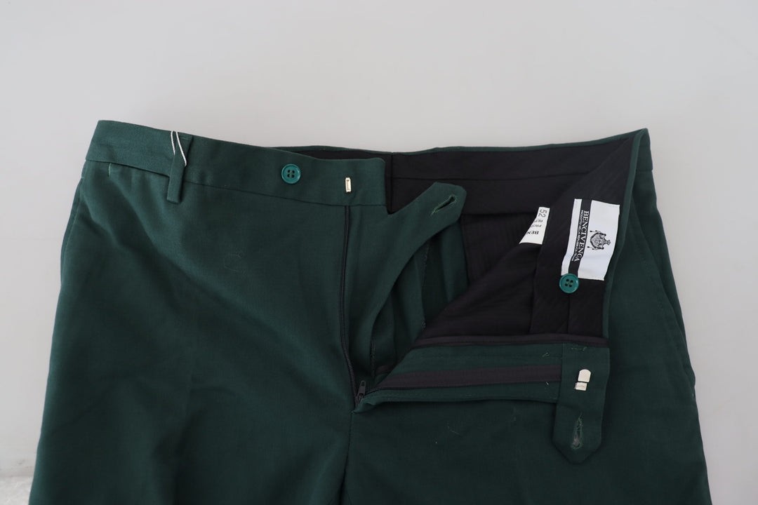 BENCIVENGA Dark Green Cotton Skinny  Pants